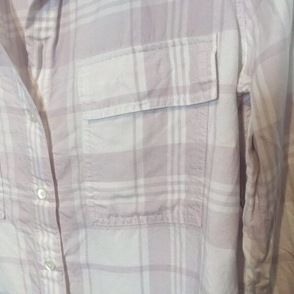 Aritzia the Group Babaton | Long Sleeve Utility Shirt in White/Clover Plaid - Picture 7 of 7